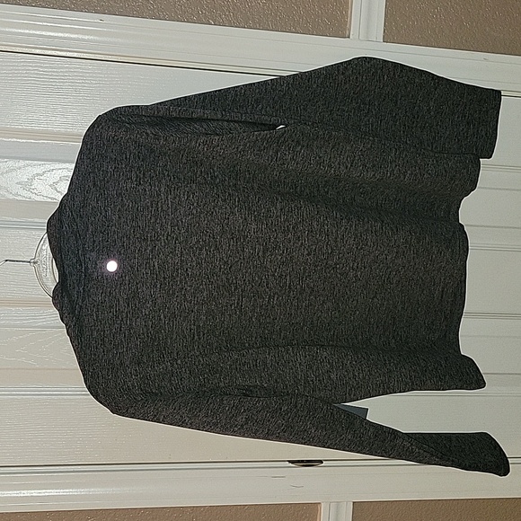 STRETCH THE RULES SZ L 3/4 ZIP FRONT GRAY - Picture 3 of 6